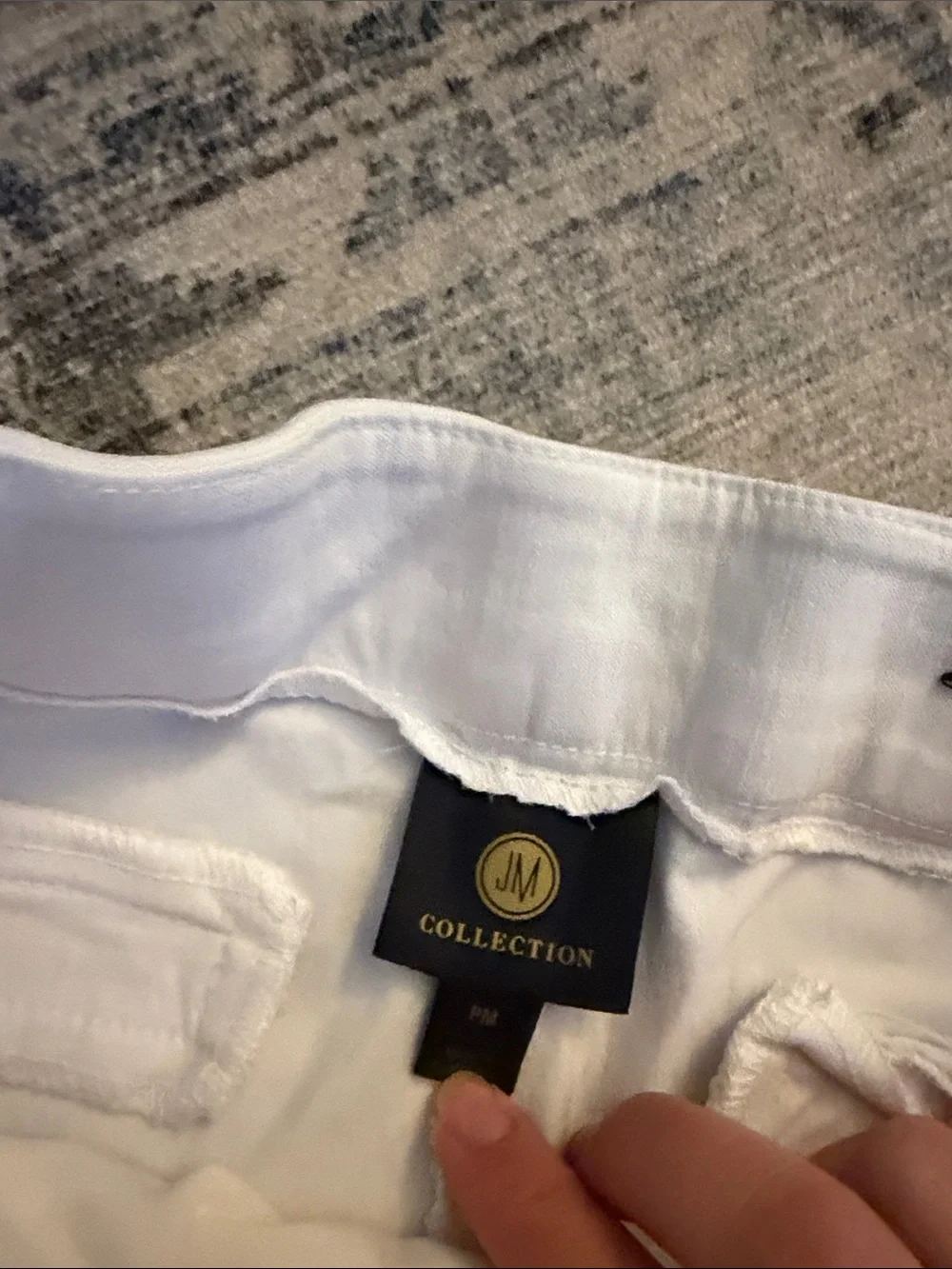 JM Collection White Straight-Leg Pants